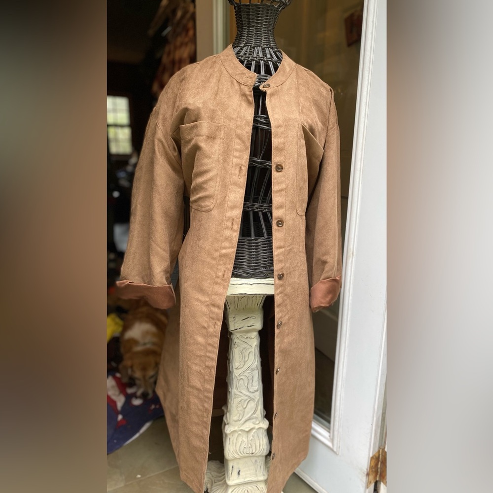 🆕 Banana Republic Vegan Suede Shirtdress Sz L in TALL! ✨